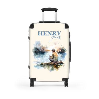 Custom Fishing suitcase, a durable and stylish travel companion. Crafted with customizable fish designs, it's perfect for fishing enthusiasts seeking personalized oceanic excitement on their journeys.