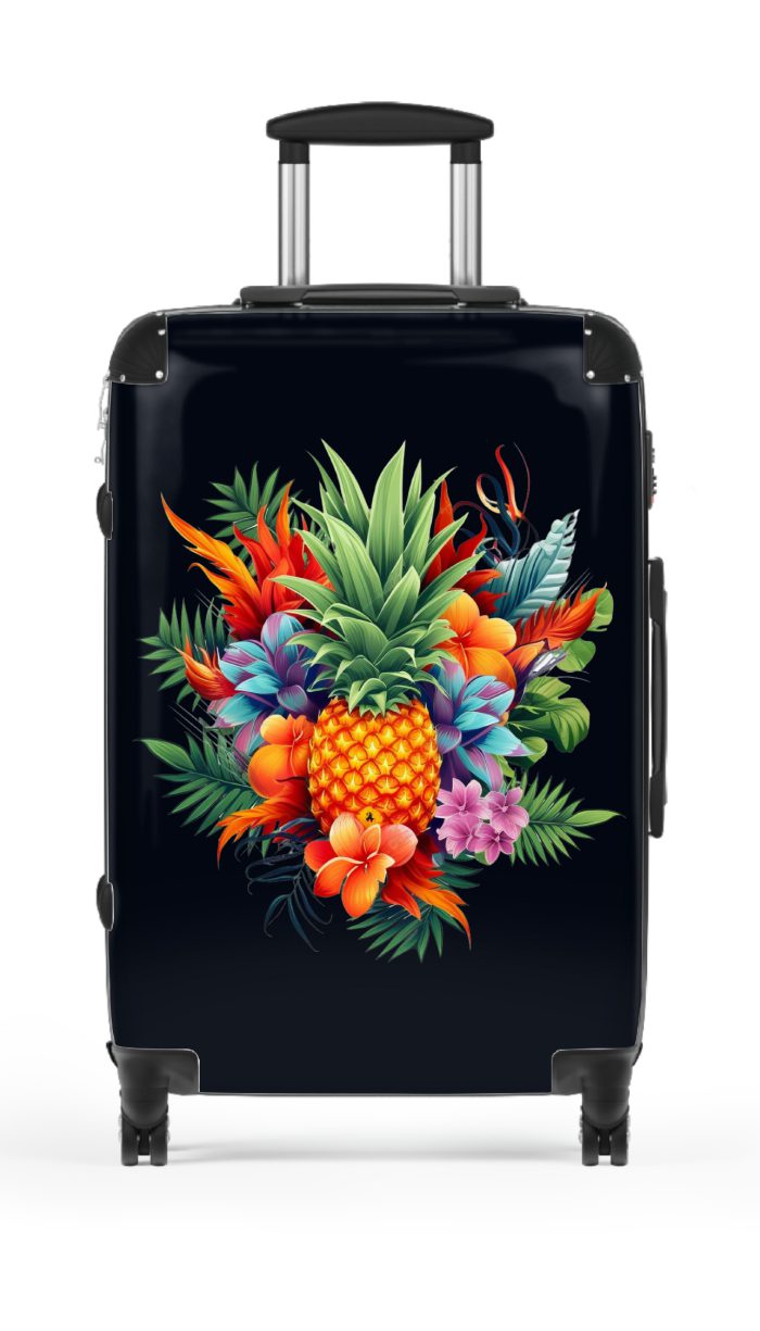 Tropical Flower Hawaiian suitcase, a durable and stylish travel companion. Crafted with vibrant Tropical Flower Hawaiian designs, it's perfect for those who seek an exotic touch on their journeys.