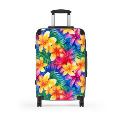 Hawaiian Tiki Luau suitcase, a durable and stylish travel companion. Crafted with vibrant Hawaiian Tiki Luau designs, it's perfect for those who seek island festivities on their journeys.