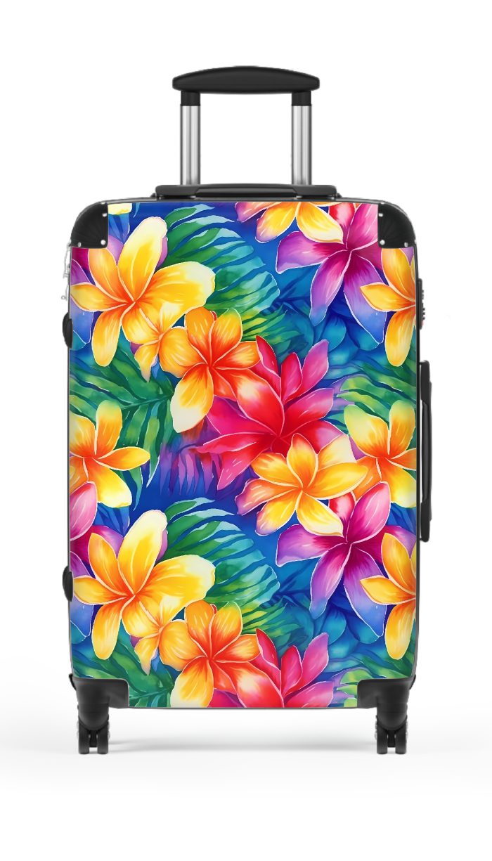 Hawaiian Tiki Luau suitcase, a durable and stylish travel companion. Crafted with vibrant Hawaiian Tiki Luau designs, it's perfect for those who seek island festivities on their journeys.