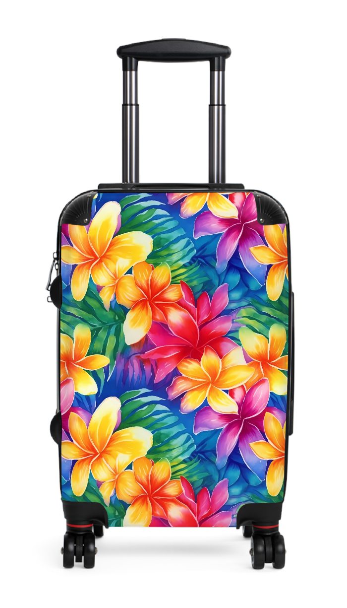 Hawaiian Tiki Luau suitcase, a durable and stylish travel companion. Crafted with vibrant Hawaiian Tiki Luau designs, it's perfect for those who seek island festivities on their journeys.