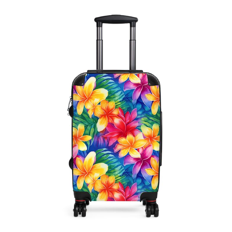 Hawaiian Tiki Luau suitcase, a durable and stylish travel companion. Crafted with vibrant Hawaiian Tiki Luau designs, it's perfect for those who seek island festivities on their journeys.