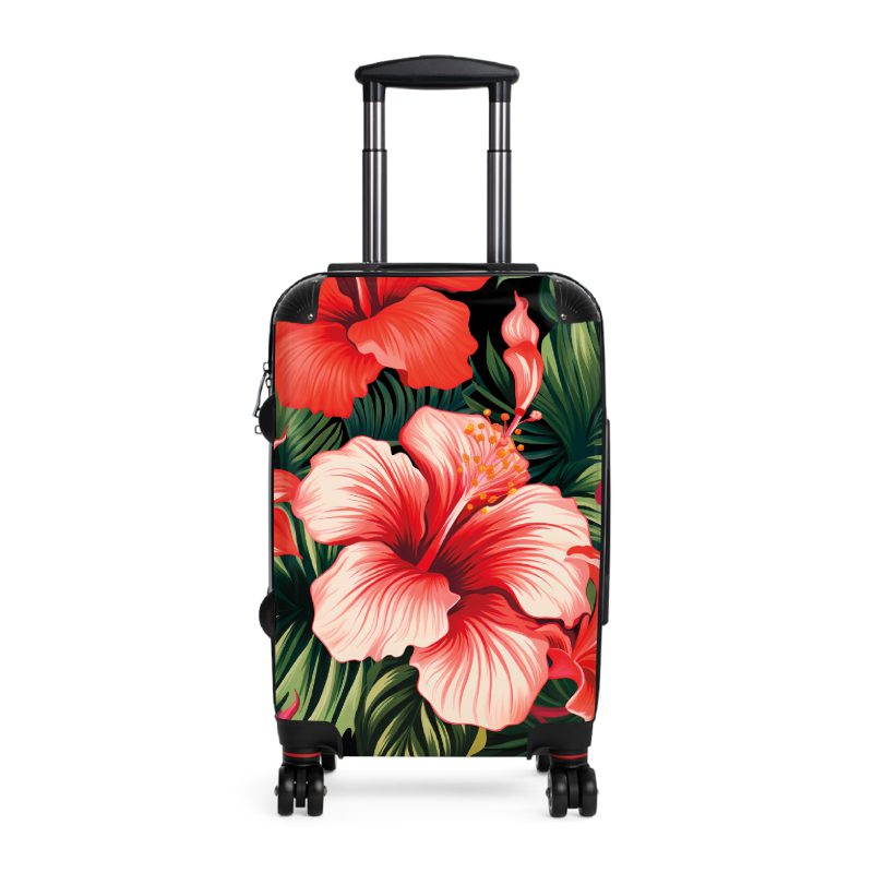 Hawaiian Suitcase, a chic and durable travel companion with vibrant Hawaiian designs. Perfect for those who desire a touch of paradise on their journeys.