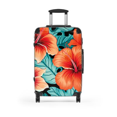 Hawaiian Suitcase, a chic and durable travel companion with vibrant Hawaiian designs. Perfect for those who desire a touch of paradise on their journeys.