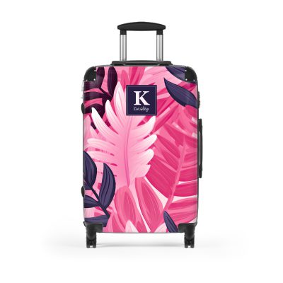 Discover personalized elegance with the Custom Pink Tropical Leaves Suitcase. Crafted to reflect your style, adorned with vibrant tropical foliage—a unique journey awaits.