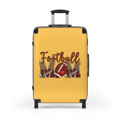 Sporty Football Mom suitcase, a durable and athletic travel companion. Crafted with football mom designs, it's perfect for enthusiasts on the go.