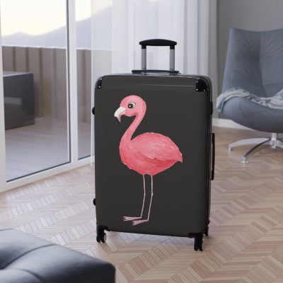 Cute Baby Flamingo Suitcase - Travel in adorable style with this delightful companion, featuring charming baby flamingo motifs for cute adventures.