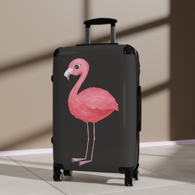 Cute Baby Flamingo Suitcase - Travel in adorable style with this delightful companion, featuring charming baby flamingo motifs for cute adventures.