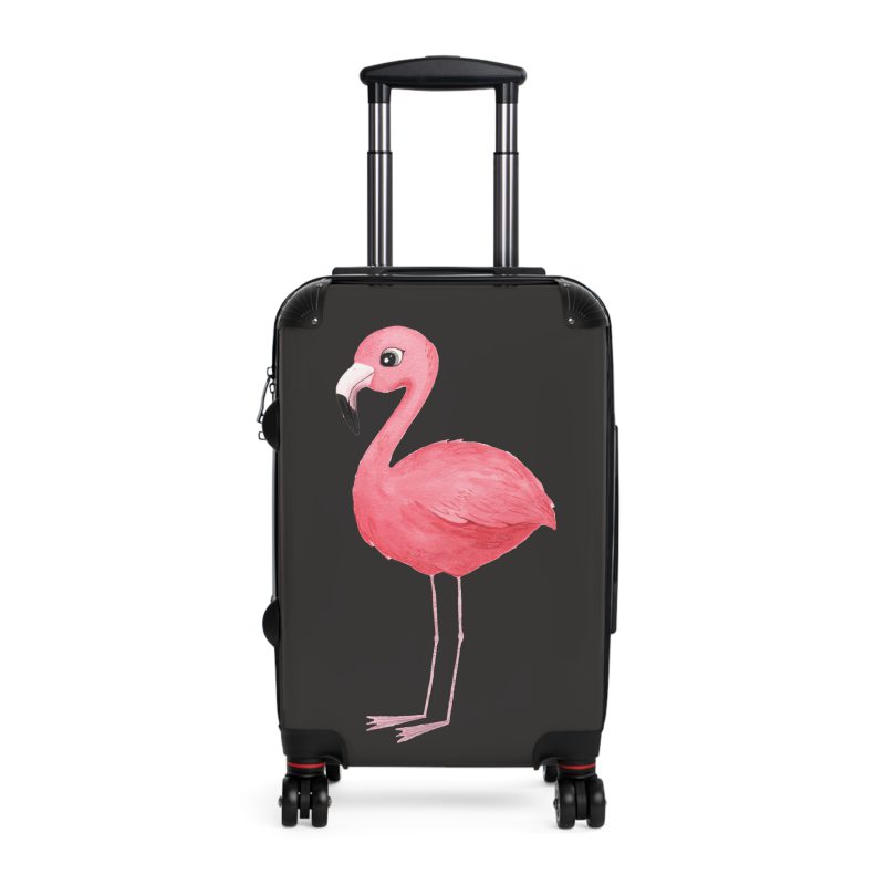 Cute Baby Flamingo Suitcase - Travel in adorable style with this delightful companion, featuring charming baby flamingo motifs for cute adventures.