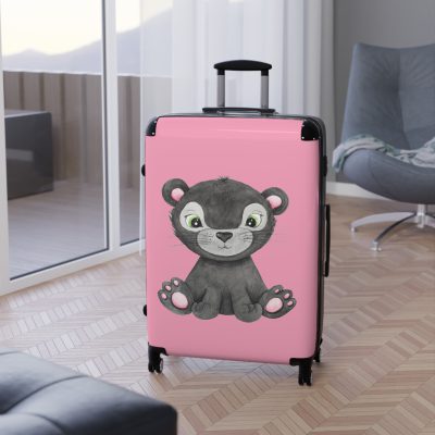 Cute Baby Panther Suitcase - Travel in adorable style with this delightful companion, featuring charming baby panther motifs for cute adventures.