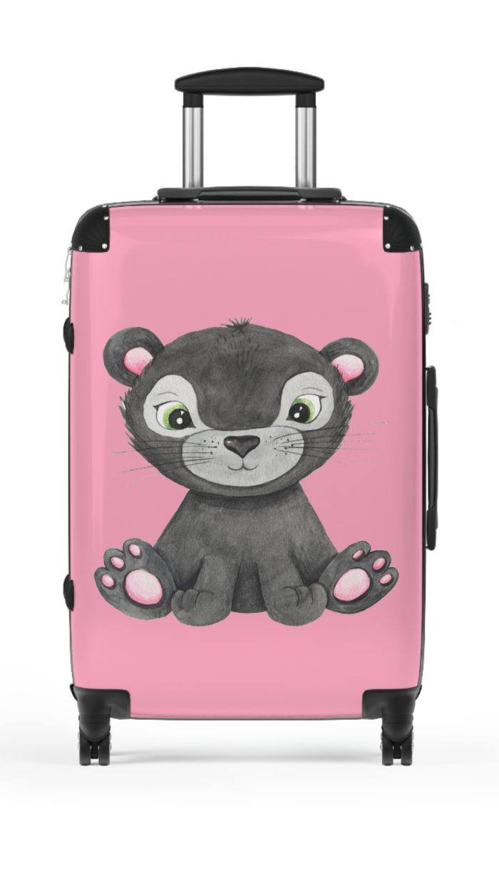 Cute Baby Panther Suitcase - Travel in adorable style with this delightful companion, featuring charming baby panther motifs for cute adventures.