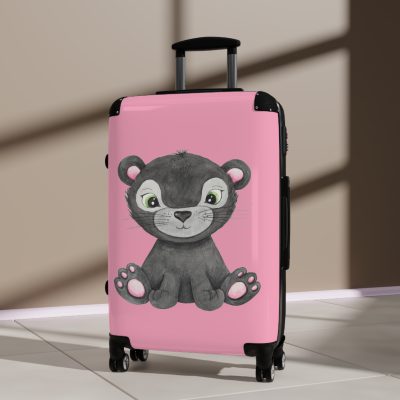 Cute Baby Panther Suitcase - Travel in adorable style with this delightful companion, featuring charming baby panther motifs for cute adventures.