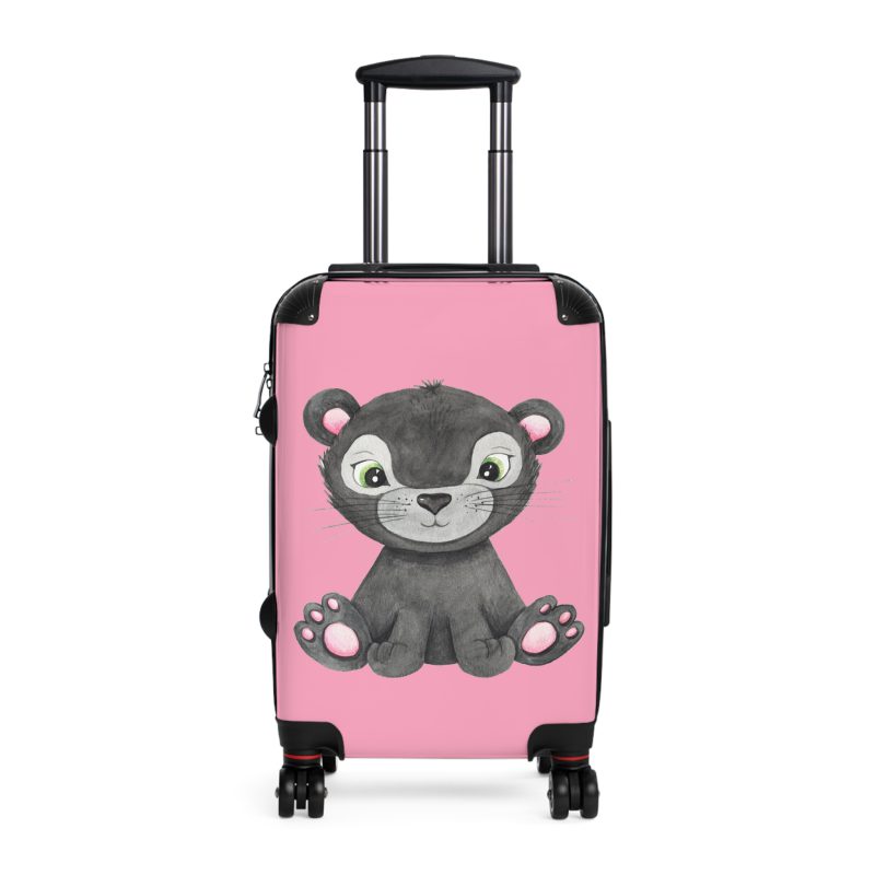 Cute Baby Panther Suitcase - Travel in adorable style with this delightful companion, featuring charming baby panther motifs for cute adventures.