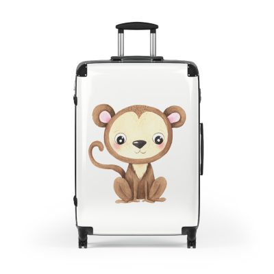 Cute Baby Monkey Suitcase - Travel in adorable style with this delightful companion, featuring charming baby monkey motifs for cute adventures.