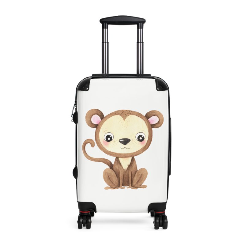 Cute Baby Monkey Suitcase - Travel in adorable style with this delightful companion, featuring charming baby monkey motifs for cute adventures.