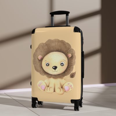 Cute Baby Lion Suitcase - Travel in adorable style with this delightful companion, featuring charming baby lion motifs for cute adventures.