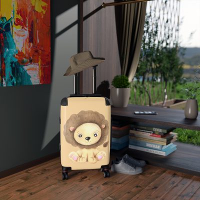 Cute Baby Lion Suitcase - Travel in adorable style with this delightful companion, featuring charming baby lion motifs for cute adventures.