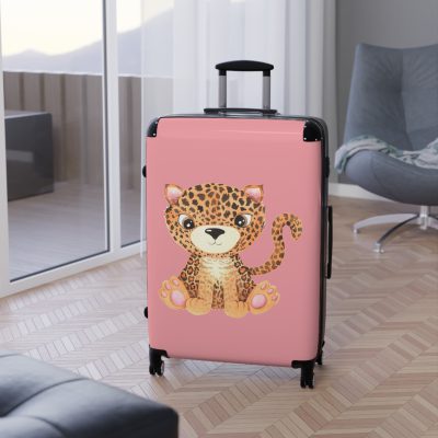 Cute Baby Leopard Suitcase - Travel in adorable style with this delightful companion, featuring charming baby leopard motifs for cute adventures.