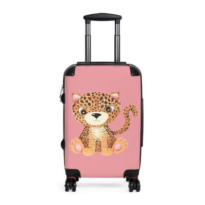 Cute Baby Leopard Suitcase - Travel in adorable style with this delightful companion, featuring charming baby leopard motifs for cute adventures.