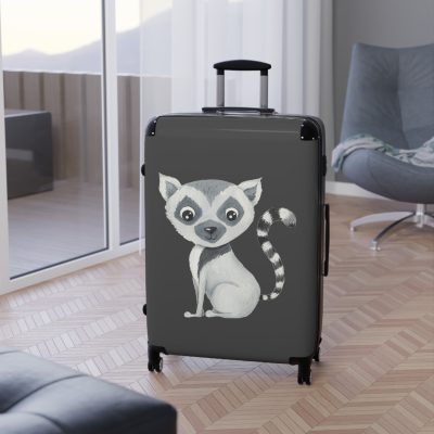 Cute Baby Lemur Suitcase - Travel in adorable style with this delightful companion, featuring charming baby lemur motifs for cute adventures.