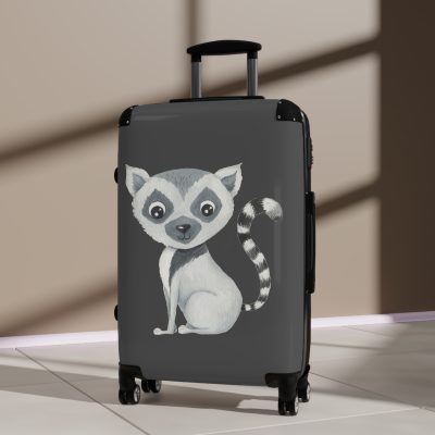 Cute Baby Lemur Suitcase - Travel in adorable style with this delightful companion, featuring charming baby lemur motifs for cute adventures.