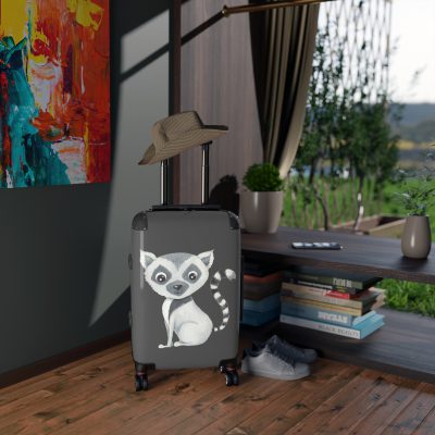 Cute Baby Lemur Suitcase - Travel in adorable style with this delightful companion, featuring charming baby lemur motifs for cute adventures.