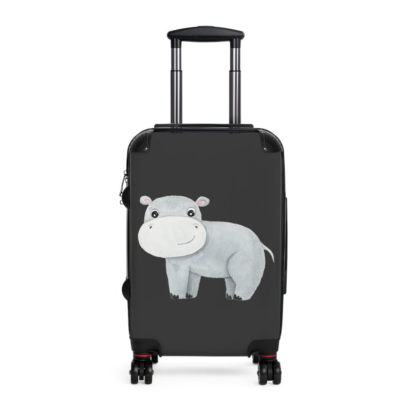 Cute Baby Hippo Suitcase - Elevate your journeys with this charming companion, featuring delightful baby hippo motifs for adorable adventures.