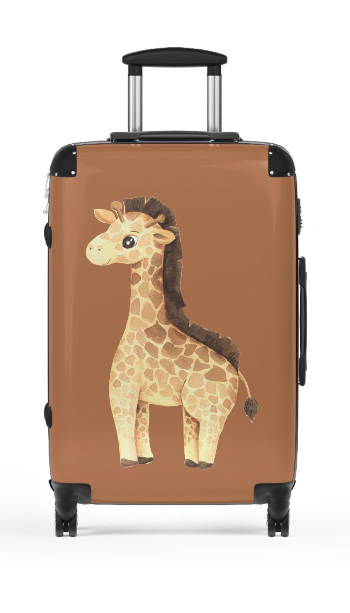 Cute Baby Giraffe Suitcase - Elevate your journeys with this charming companion, featuring delightful baby giraffe motifs for adorable adventures.