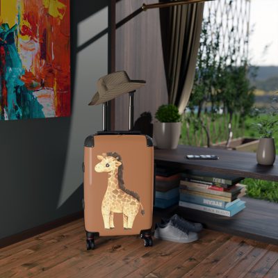 Cute Baby Giraffe Suitcase - Elevate your journeys with this charming companion, featuring delightful baby giraffe motifs for adorable adventures.