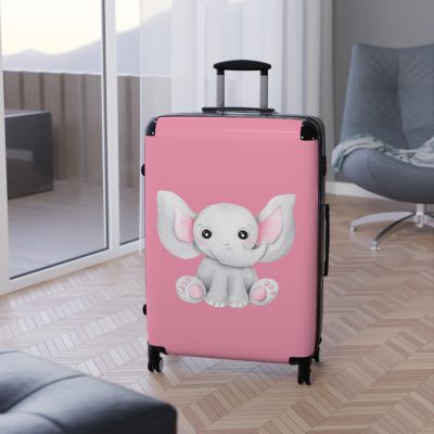 Cute Baby Elephant Suitcase - Elevate your journeys with this charming companion, featuring delightful baby elephant motifs for adorable adventures.