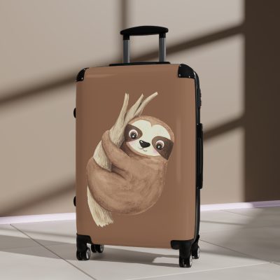 Cute Baby Sloth Suitcase - Elevate your journeys with this charming companion, featuring delightful baby sloth motifs for adorable adventures.