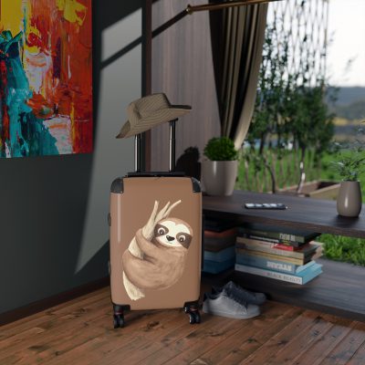 Cute Baby Sloth Suitcase - Elevate your journeys with this charming companion, featuring delightful baby sloth motifs for adorable adventures.