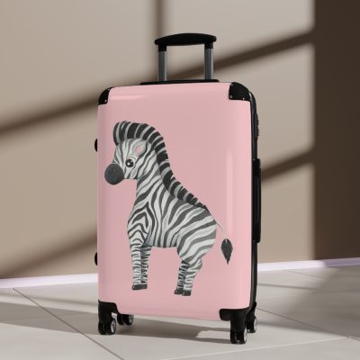 Cute Baby Zebra Suitcase - Elevate your journeys with this charming companion, featuring delightful baby zebra motifs for adorable adventures.