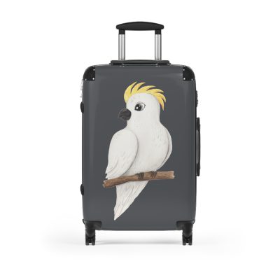 Cute Baby Cockatoo Suitcase - Elevate your journeys with this charming companion, featuring delightful baby cockatoo motifs for adorable adventures.