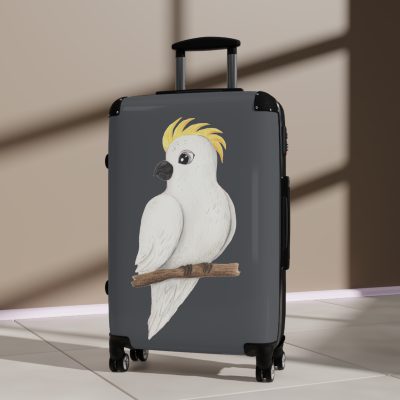 Cute Baby Cockatoo Suitcase - Elevate your journeys with this charming companion, featuring delightful baby cockatoo motifs for adorable adventures.