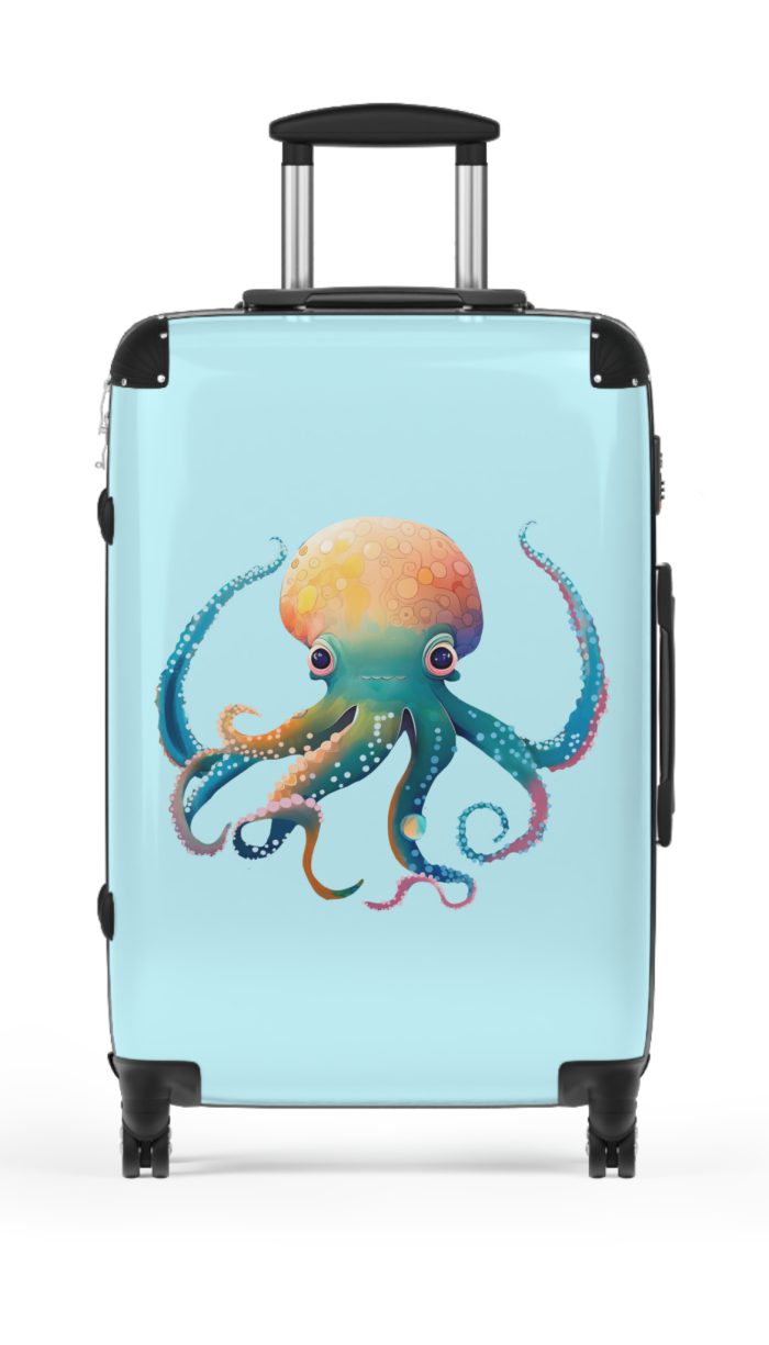 Octopus Suitcase - A whimsical travel essential, marrying functionality with deep-sea charm for a standout luggage experience.