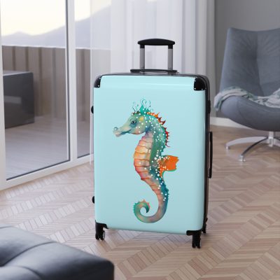 Seahorse Suitcase - A stylish and durable travel companion, embodying marine charm for a magical journey.