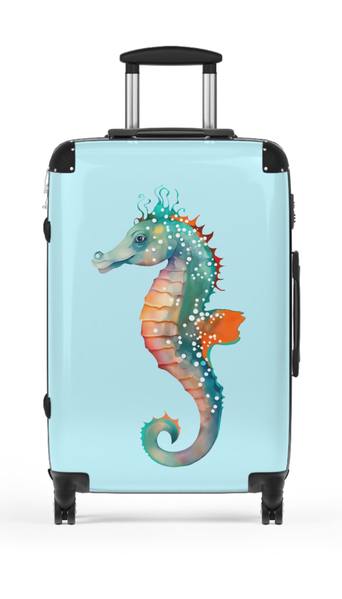 Seahorse Suitcase - A stylish and durable travel companion, embodying marine charm for a magical journey.