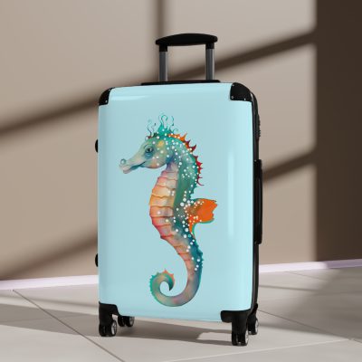 Seahorse Suitcase - A stylish and durable travel companion, embodying marine charm for a magical journey.