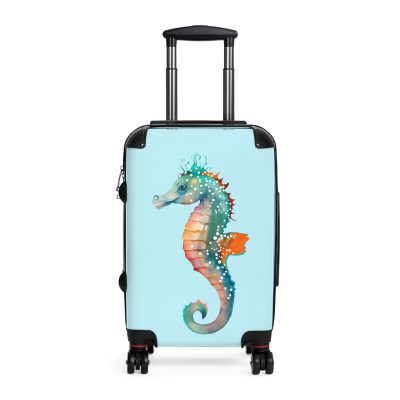 Seahorse Suitcase - A stylish and durable travel companion, embodying marine charm for a magical journey.