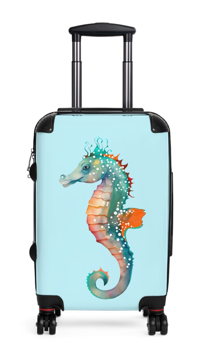 Seahorse Suitcase - A stylish and durable travel companion, embodying marine charm for a magical journey.