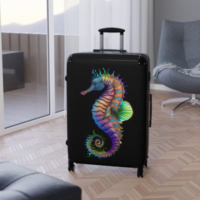 Seahorse Suitcase - A stylish and durable travel companion, embodying marine charm for a magical journey.