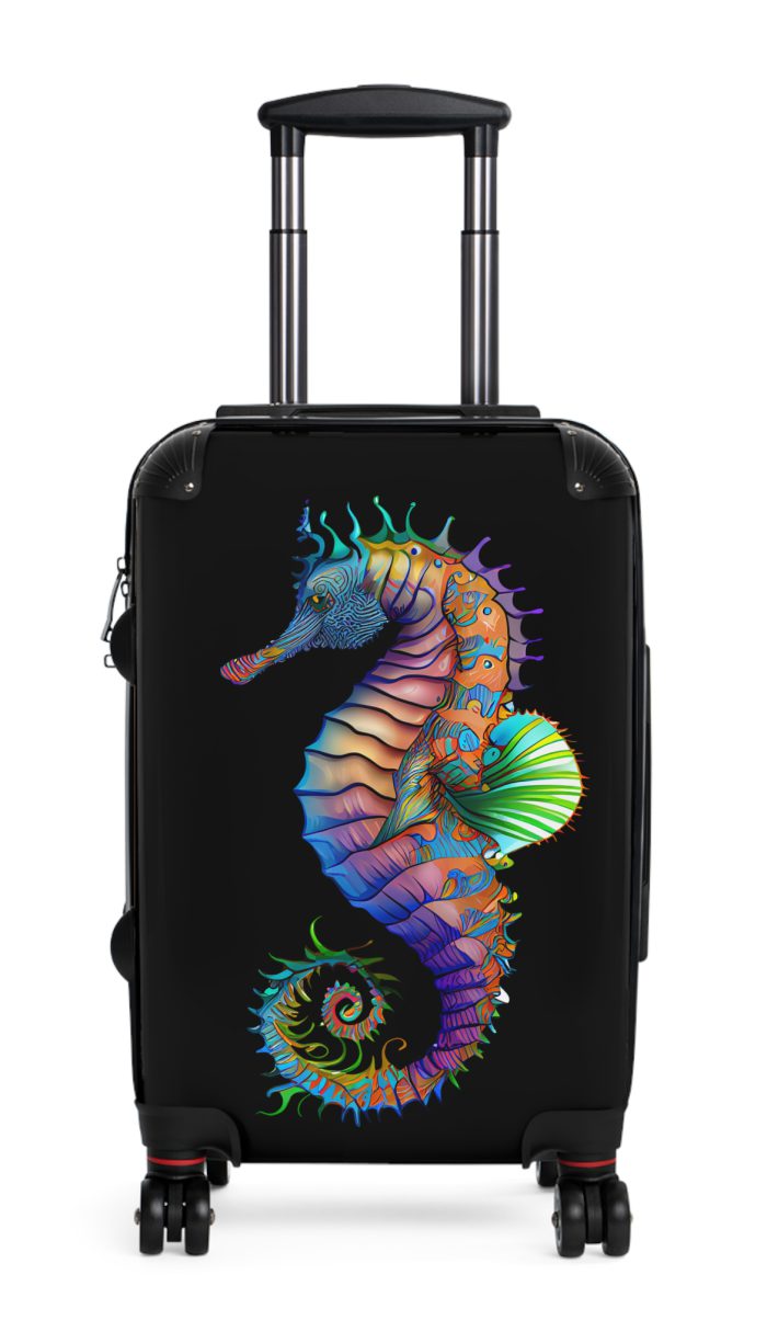 Seahorse Suitcase - A stylish and durable travel companion, embodying marine charm for a magical journey.