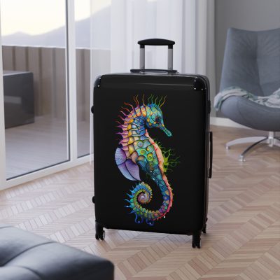 Seahorse Suitcase - A stylish and durable travel companion, embodying marine charm for a magical journey.