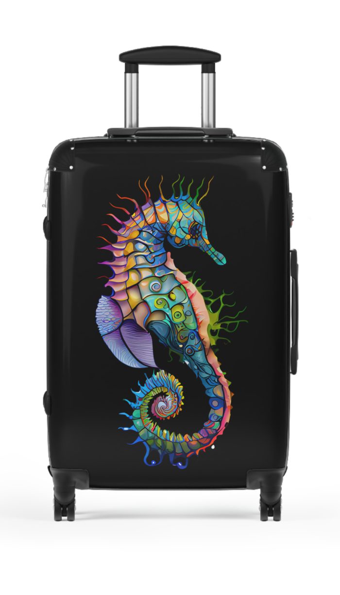 Seahorse Suitcase - A stylish and durable travel companion, embodying marine charm for a magical journey.