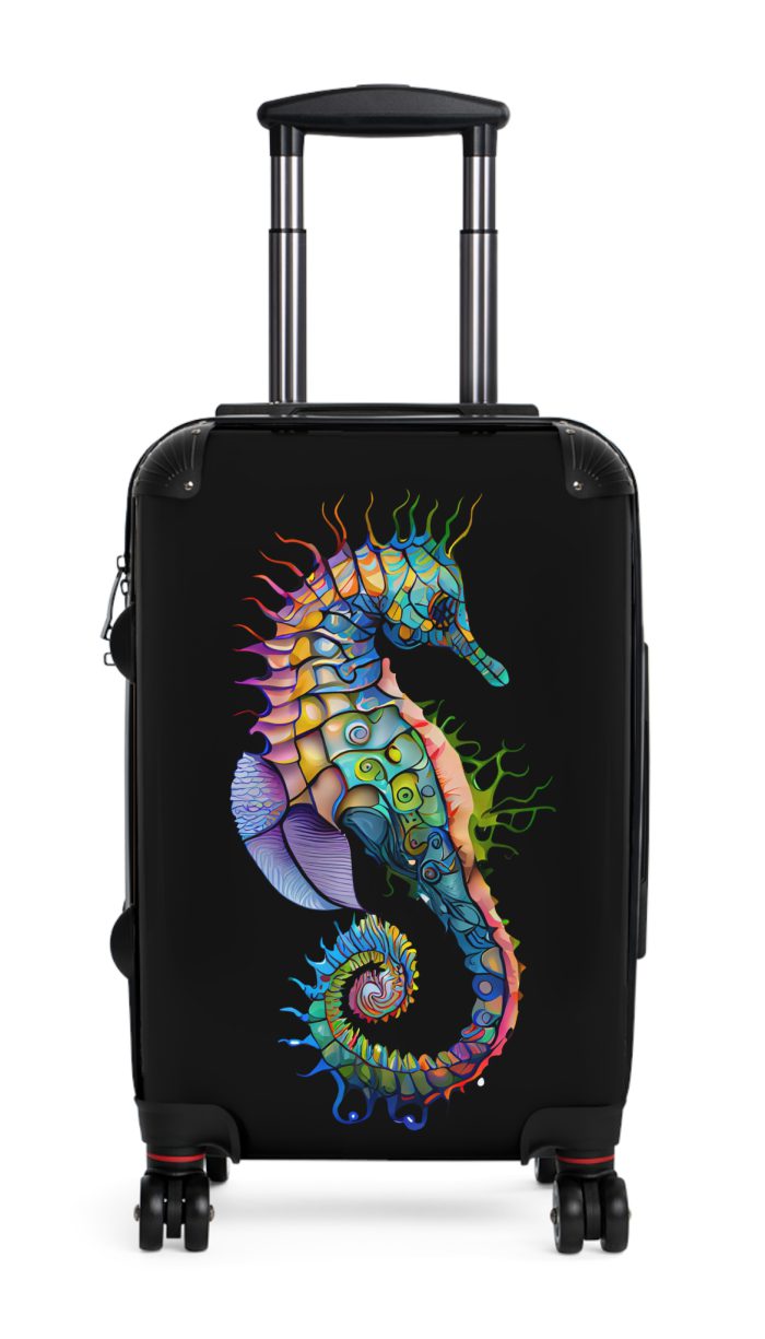 Seahorse Suitcase - A stylish and durable travel companion, embodying marine charm for a magical journey.