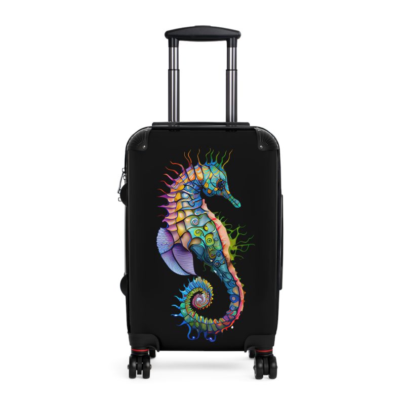 Seahorse Suitcase - A stylish and durable travel companion, embodying marine charm for a magical journey.