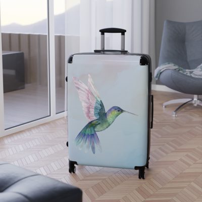 Hummingbird Suitcase - Elevate your travels with elegance, featuring delicate hummingbird motifs for a stylish and graceful travel experience.