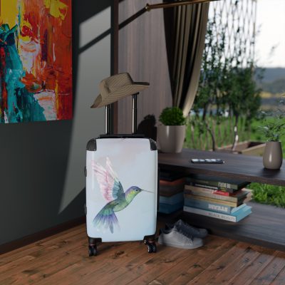 Hummingbird Suitcase - Elevate your travels with elegance, featuring delicate hummingbird motifs for a stylish and graceful travel experience.