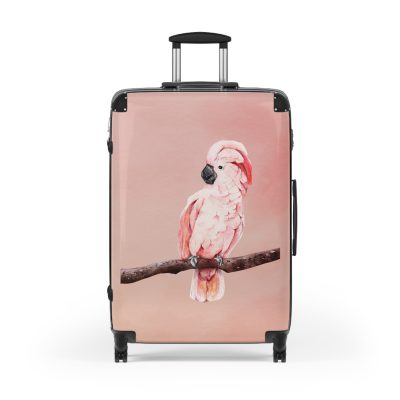 Cockatoo Suitcase - Journey in tropical style with this vibrant companion, featuring charming cockatoo motifs for a touch of elegance.